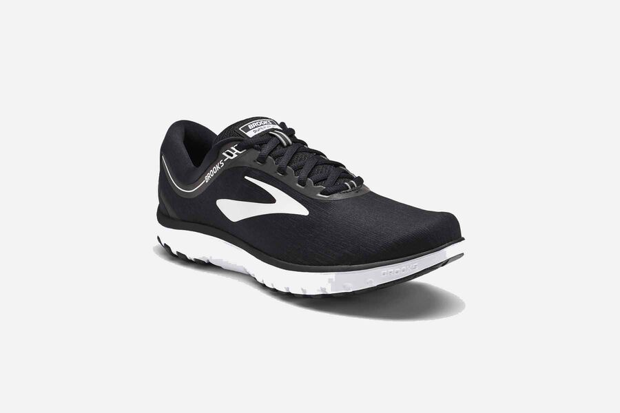 Brooks Running Shoes Womens Black/White - Pureflow 7 Road - 8962-OJFBH